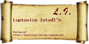 Luptovics István névjegykártya