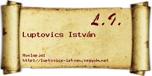 Luptovics István névjegykártya