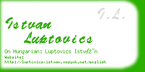 istvan luptovics business card